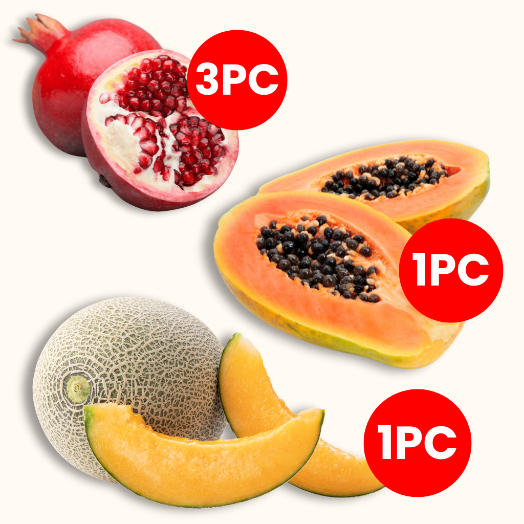 Pom-Papaya Melon Trio