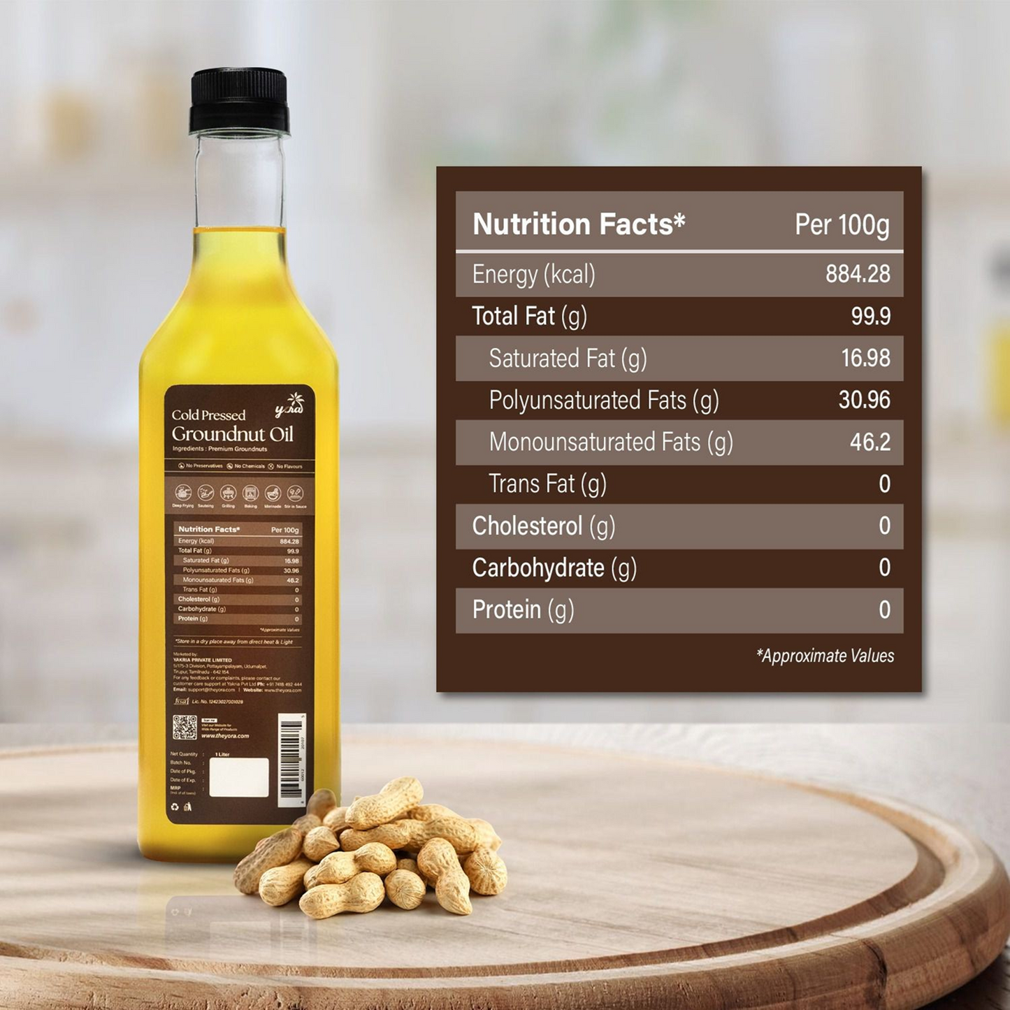 Yora Cold Pressed Groundnut Oil 1L