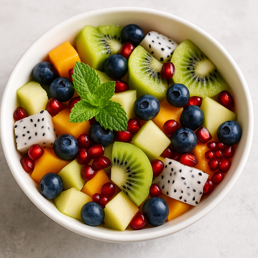 Exotic Fruit & Pomegranate Salad with Honey-Lime Dressing | Healthy & Easy Recipe