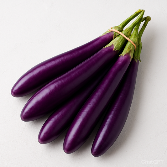 Fresh Long Brinjal (Purple)